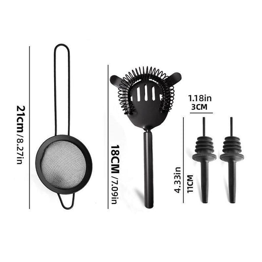 Ensemble de 8 outils de barman en acier inoxydable de 700 ml pour cocktails